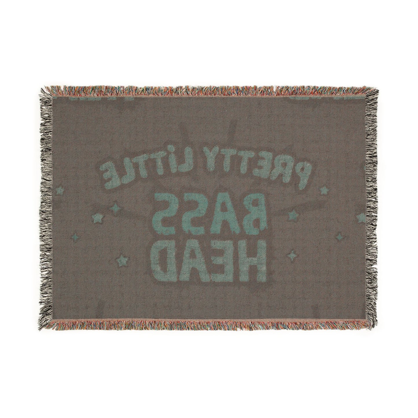 Woven Throw Blanket — "Pretty Little Bass Head"