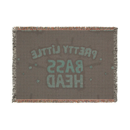Woven Throw Blanket — "Pretty Little Bass Head"