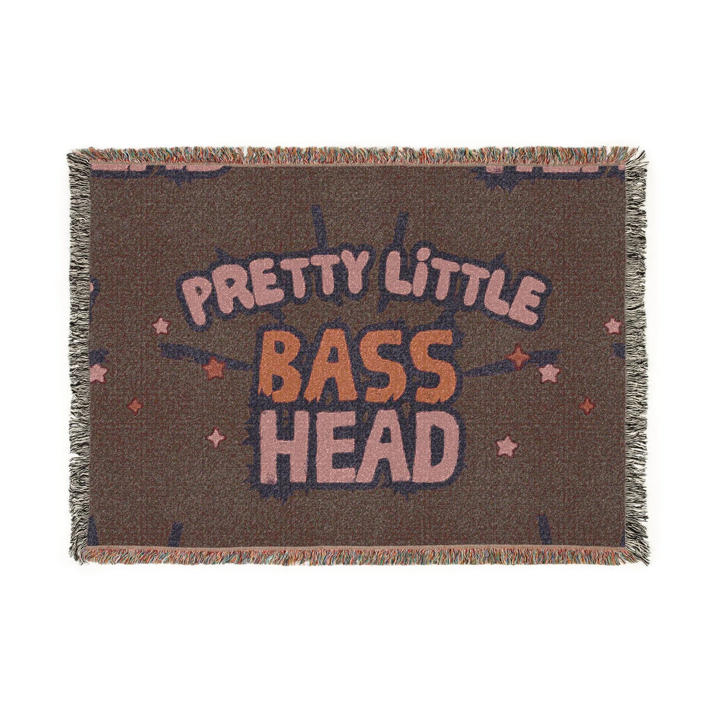 Woven Throw Blanket — "Pretty Little Bass Head"