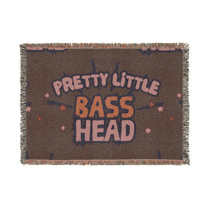 Woven Throw Blanket — "Pretty Little Bass Head"