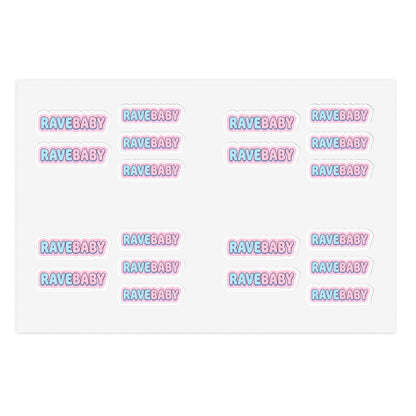 "Rave Baby" Pastel Trading Sticker Sheet