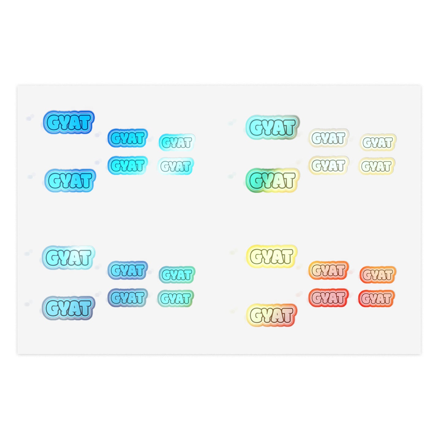 "GYAT" Trading Sticker Sheet