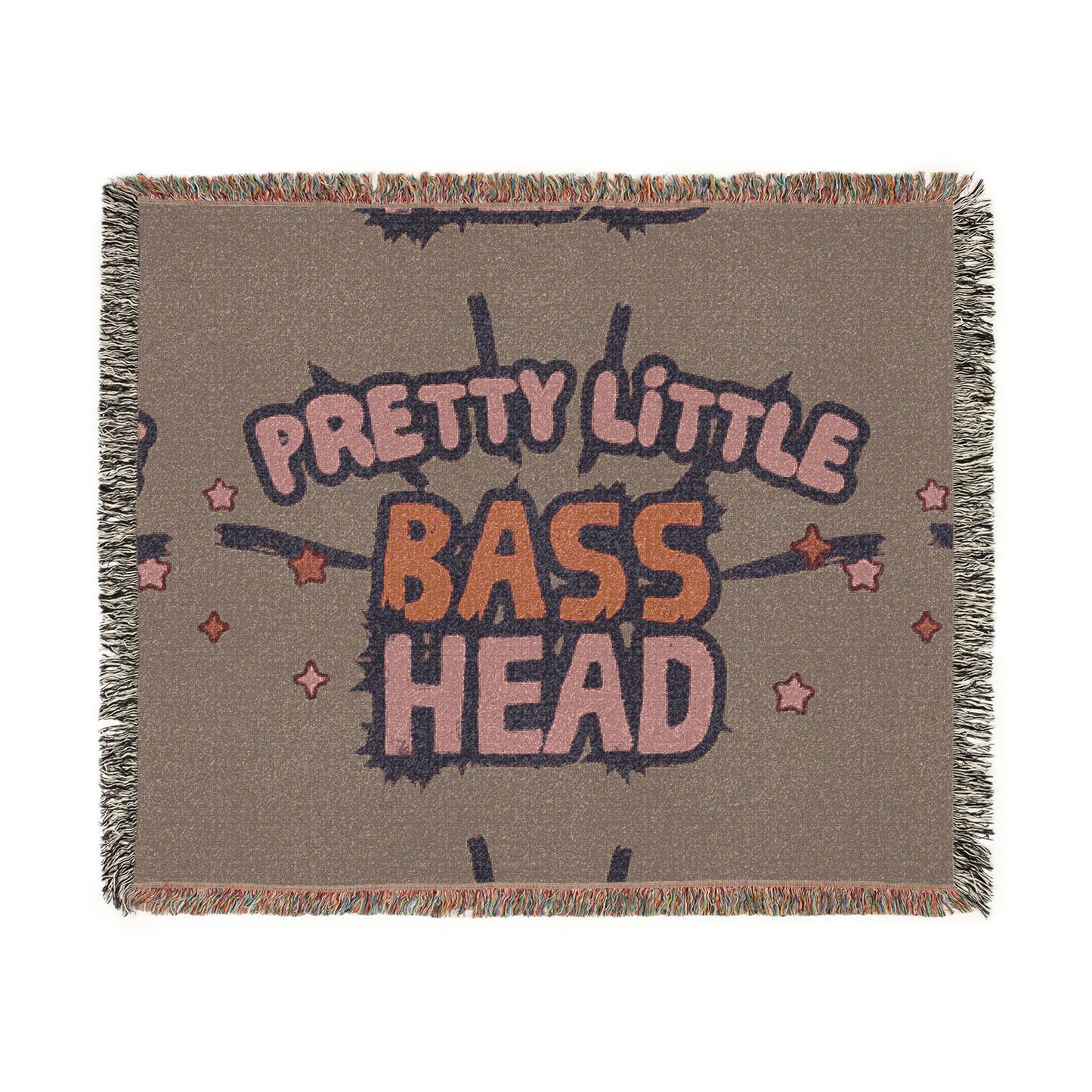 Woven Throw Blanket — "Pretty Little Bass Head"