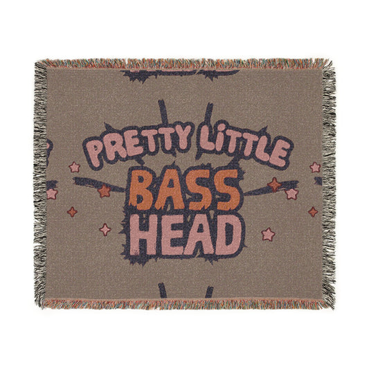 Woven Throw Blanket — "Pretty Little Bass Head"