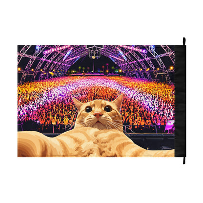 Customizable Cat Selfie — Double-Sided Festival Flag