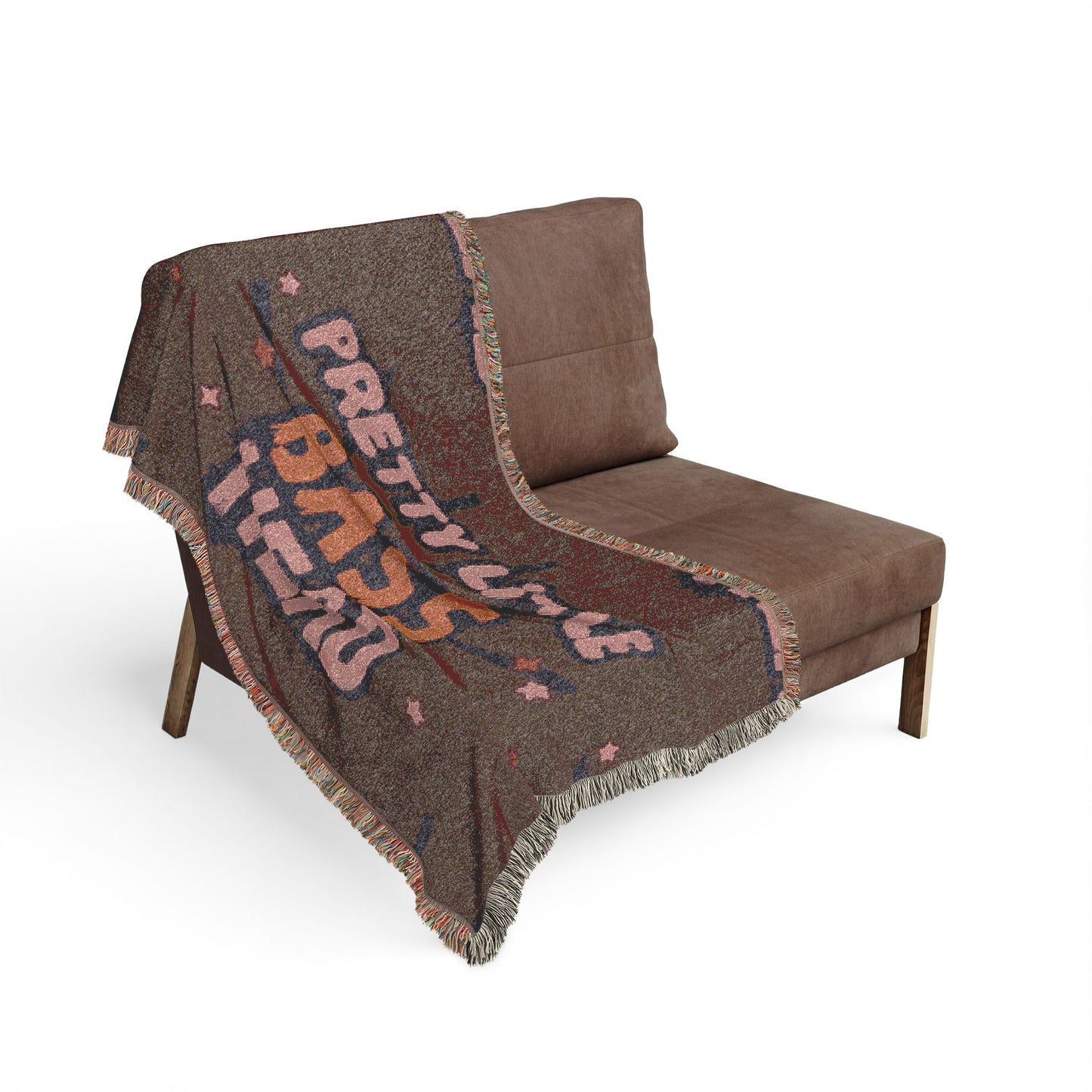 Woven Throw Blanket — "Pretty Little Bass Head"