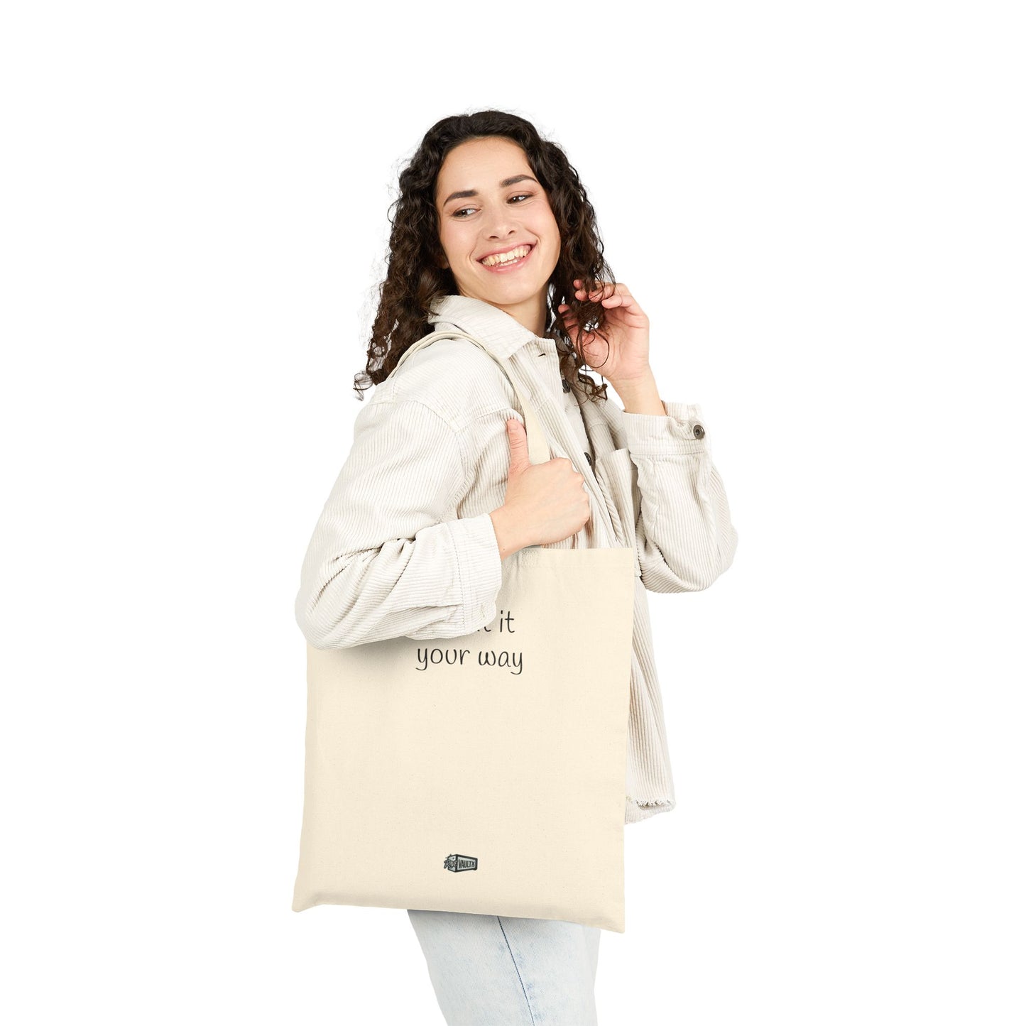 Tote Bag — Glitter Brain No Thoughts Printed