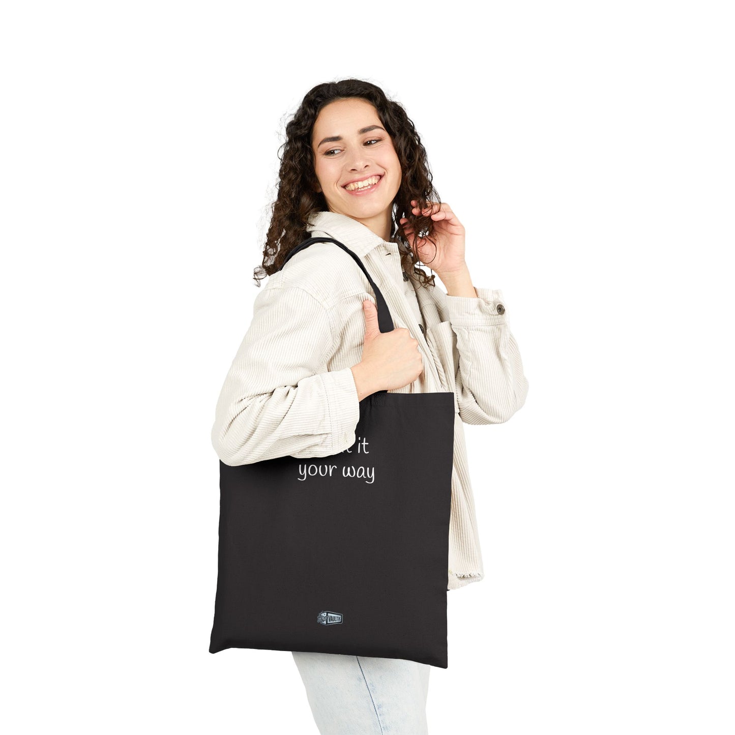 Tote Bag — Glitter Brain No Thoughts Printed