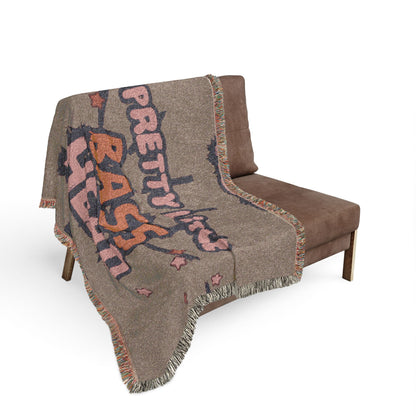 Woven Throw Blanket — "Pretty Little Bass Head"