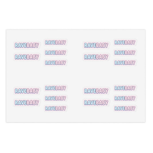 "Rave Baby" Pastel Trading Sticker Sheet